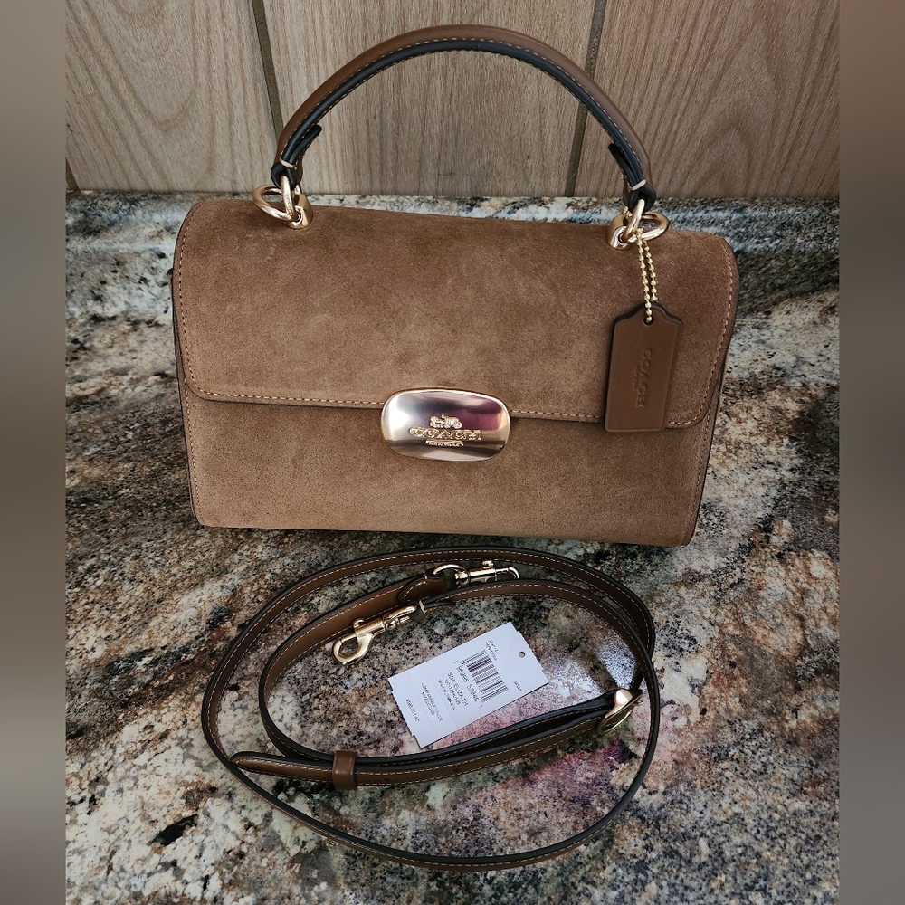 Coach Eliza Top Handle In Suede